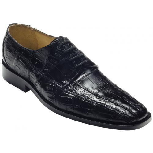 David X "Cappi II" Black All-Over Genuine Crocodile Shoes